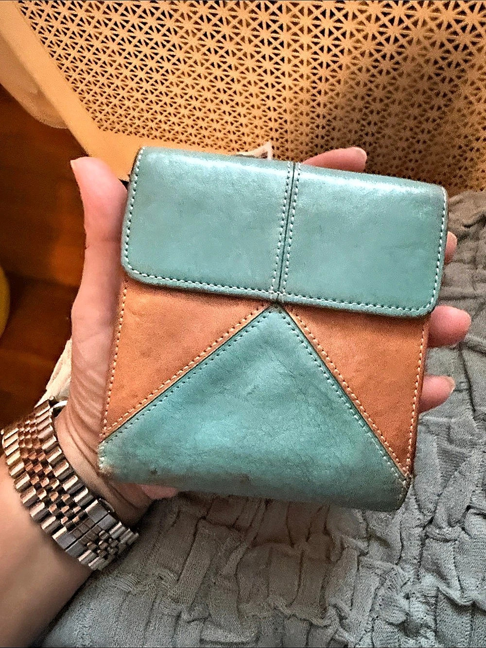 FOSSIL Colorblock Leather Wallet - Picture 2 of 9